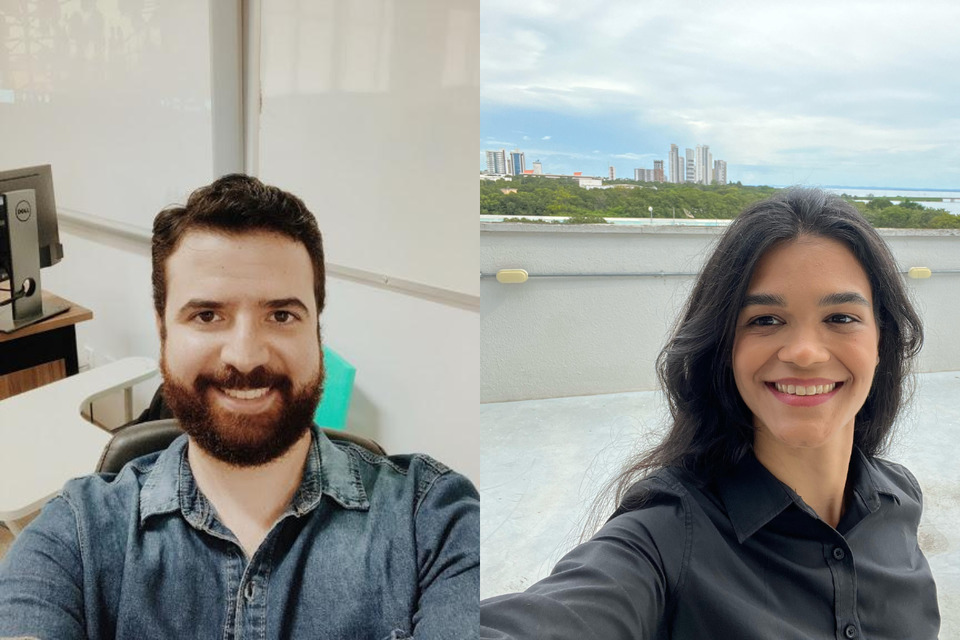 Vinicius Hidalgo e Gabriela Otaviani são surdos e docente no curso de Licenciatura em Letras-Libras (Imagens: Acervo Pessoal)